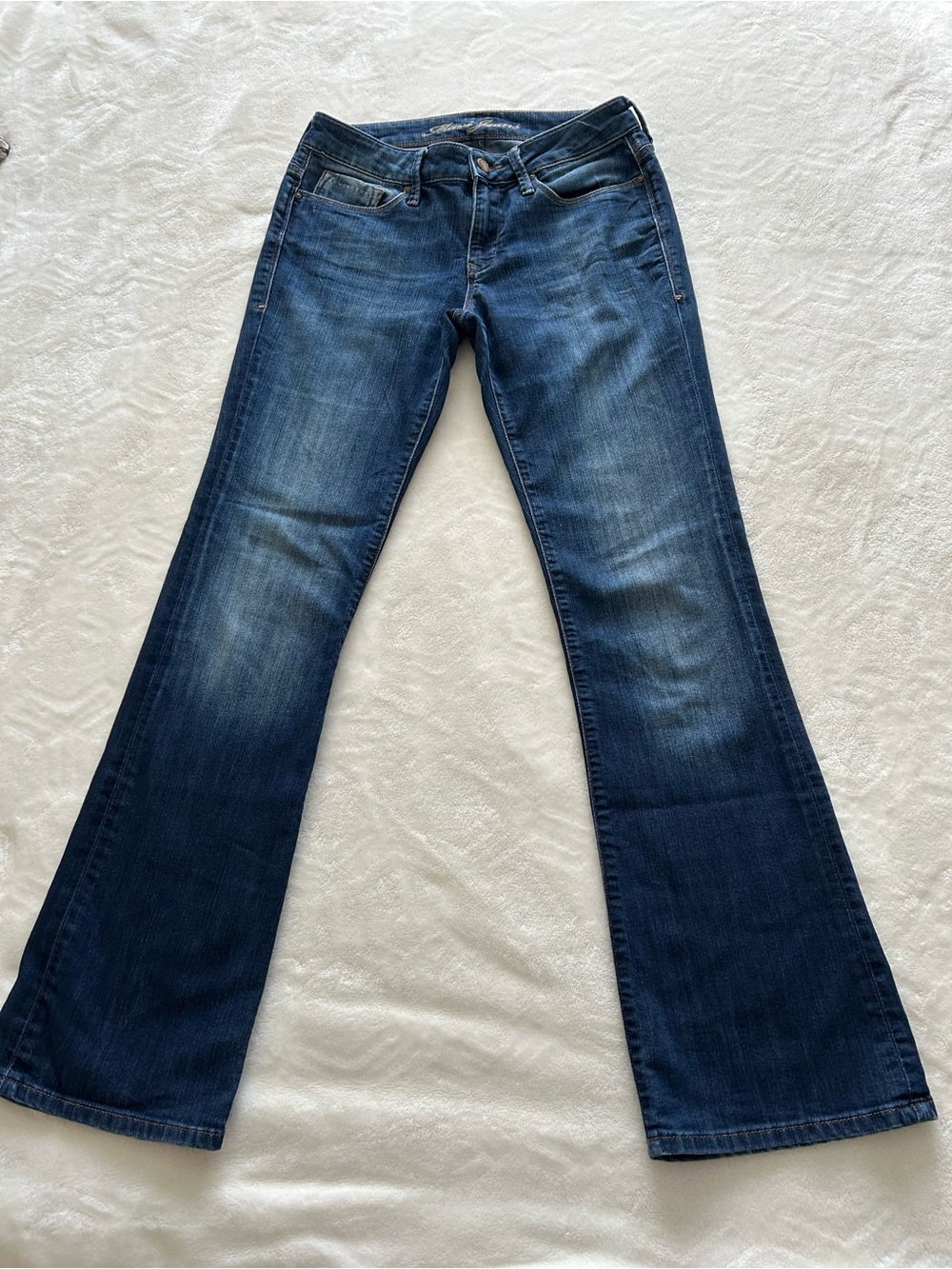 Y2K Mavi Women's Dark Blue Flare Bootcut Jeans Size 27